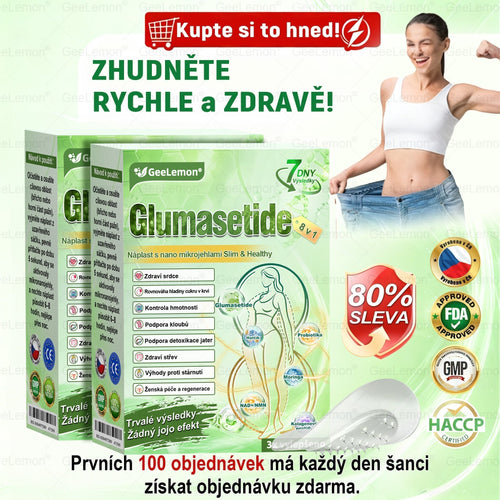 Oficiální prodejna BENU | 🎁 𝐆𝐞𝑒𝑙𝑒𝐦𝐨𝐧® Glum𝐚𝐬𝐞tide 8 v 1 – Zeštíhlující nano mikrojihlový náplast 🇨🇿 Jen 1× denně ✅ Viditelné změny za 7 dní – na obezitu, kardiovaskulární zdraví, diabetes a kloubní problémy
